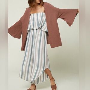 O’Neill Striped Strapless Jumpsuit